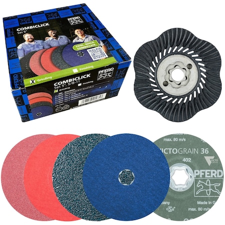 Pferd 42975 COMBICLICK 5in 5/8-11 Grinding Set 42975-PFERD